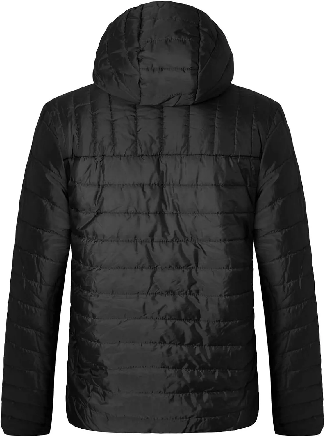 Men's Lightweight Windproof Packable Hooded Puffer Jacket Winter Warm Down Coat Zip Up Quilted Thicken Cotton Coats