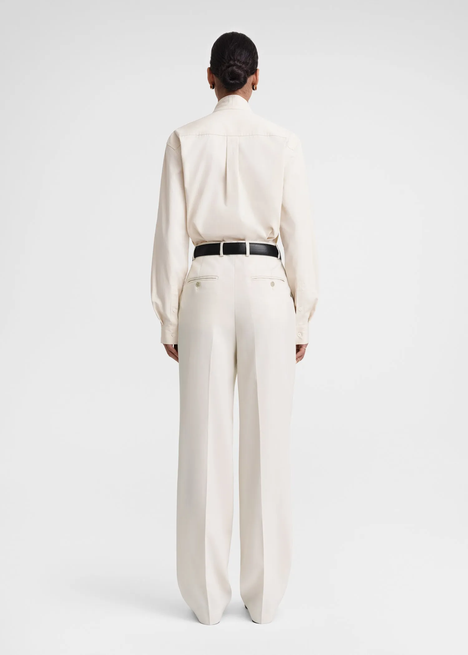 Overlay cotton shirt snow