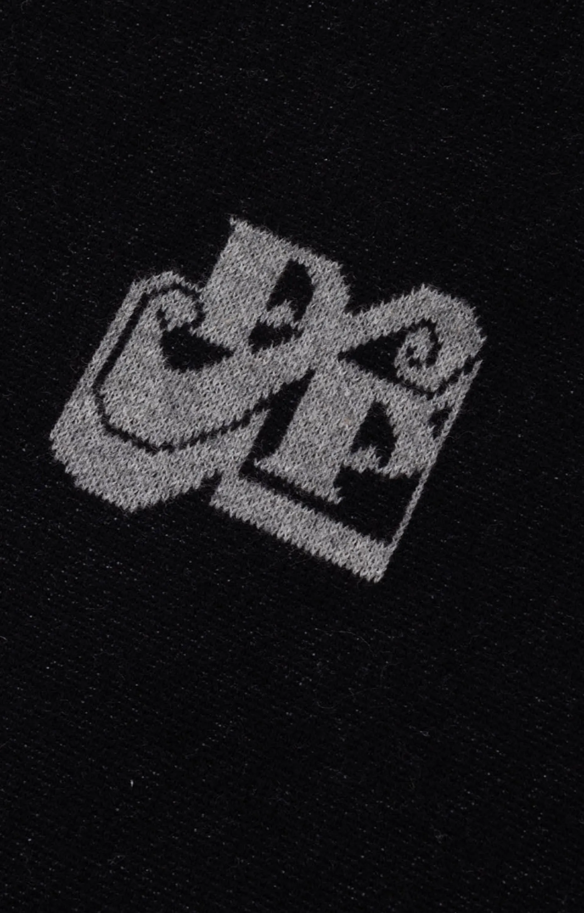 Pass~Port Tilde Stamp Knit Polo Shirt, Black