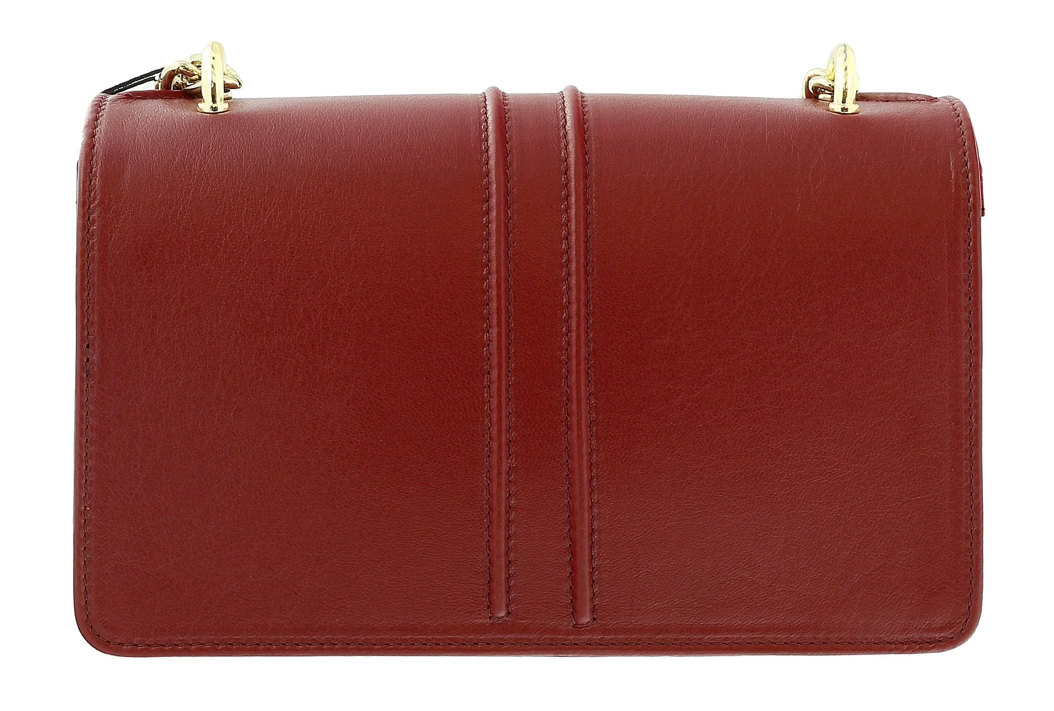 Pierre Cardin Burgundy  Leather Large Structured Shoulder Bag