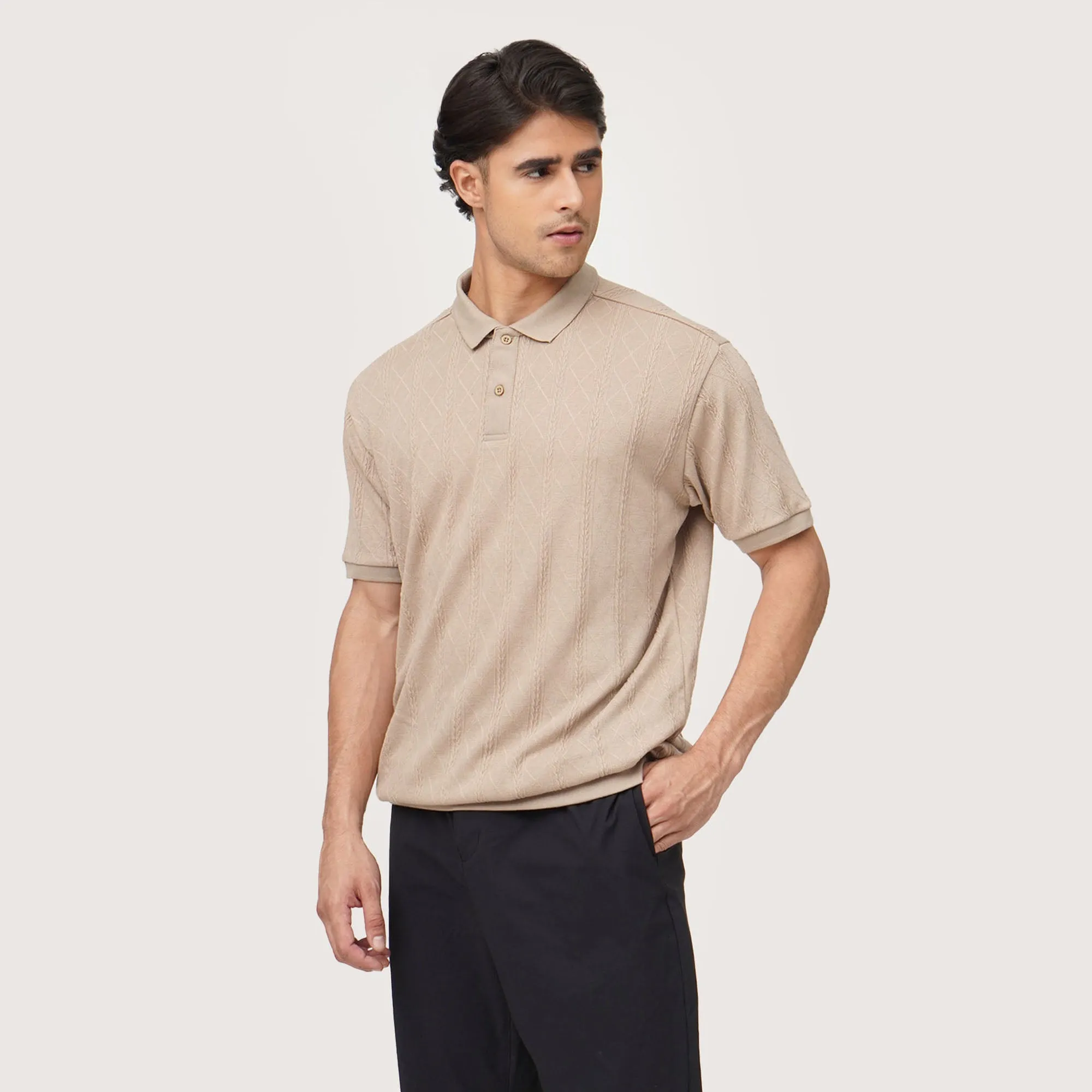 Relaxed Fit Knit Polo