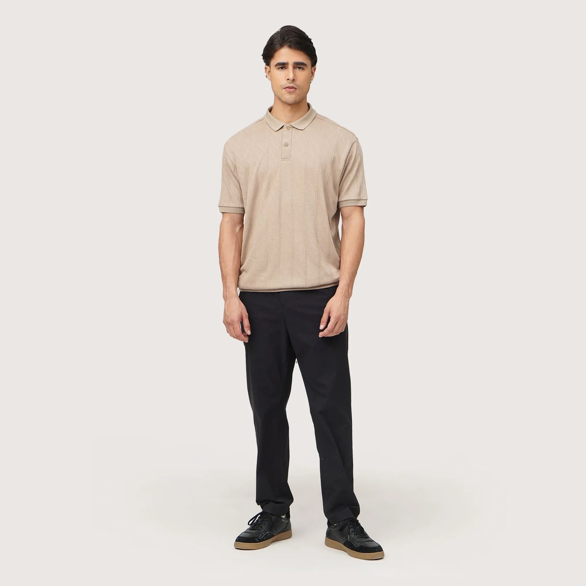 Relaxed Fit Knit Polo