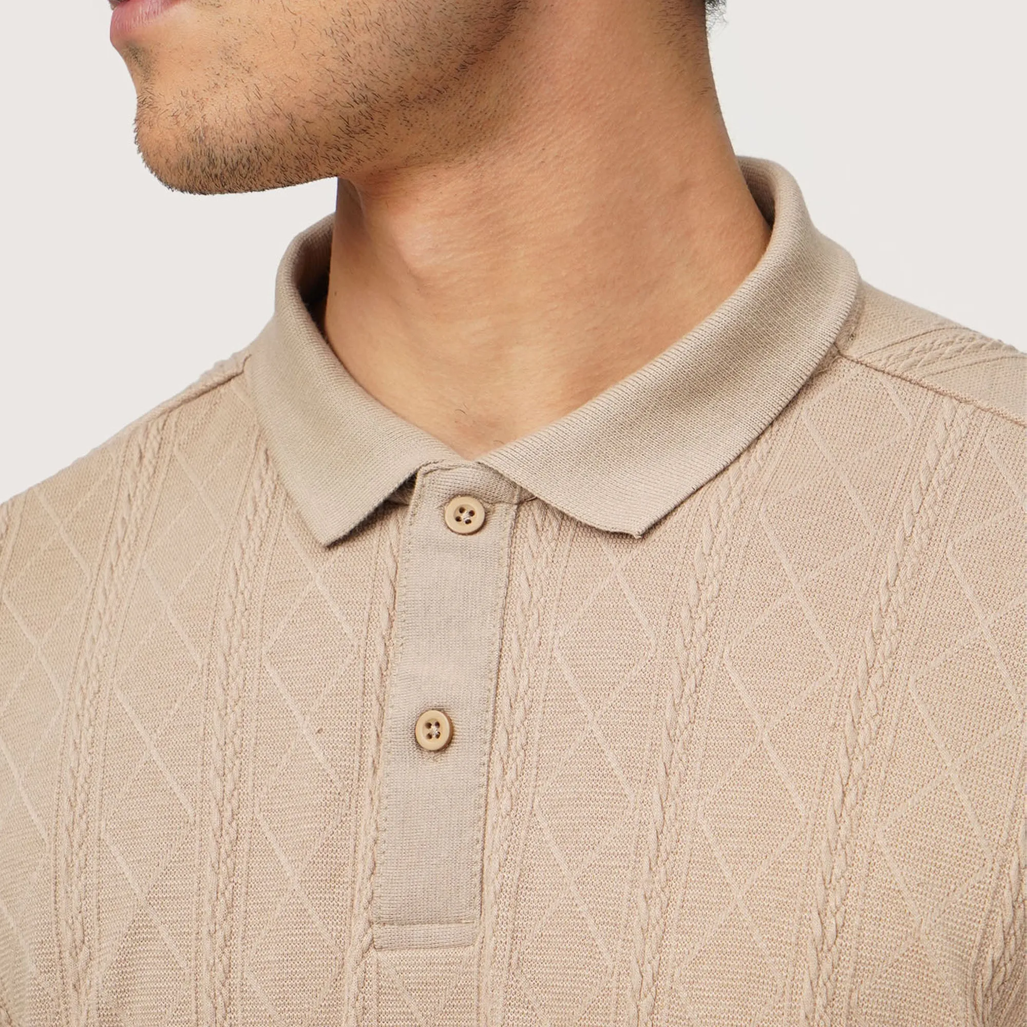 Relaxed Fit Knit Polo