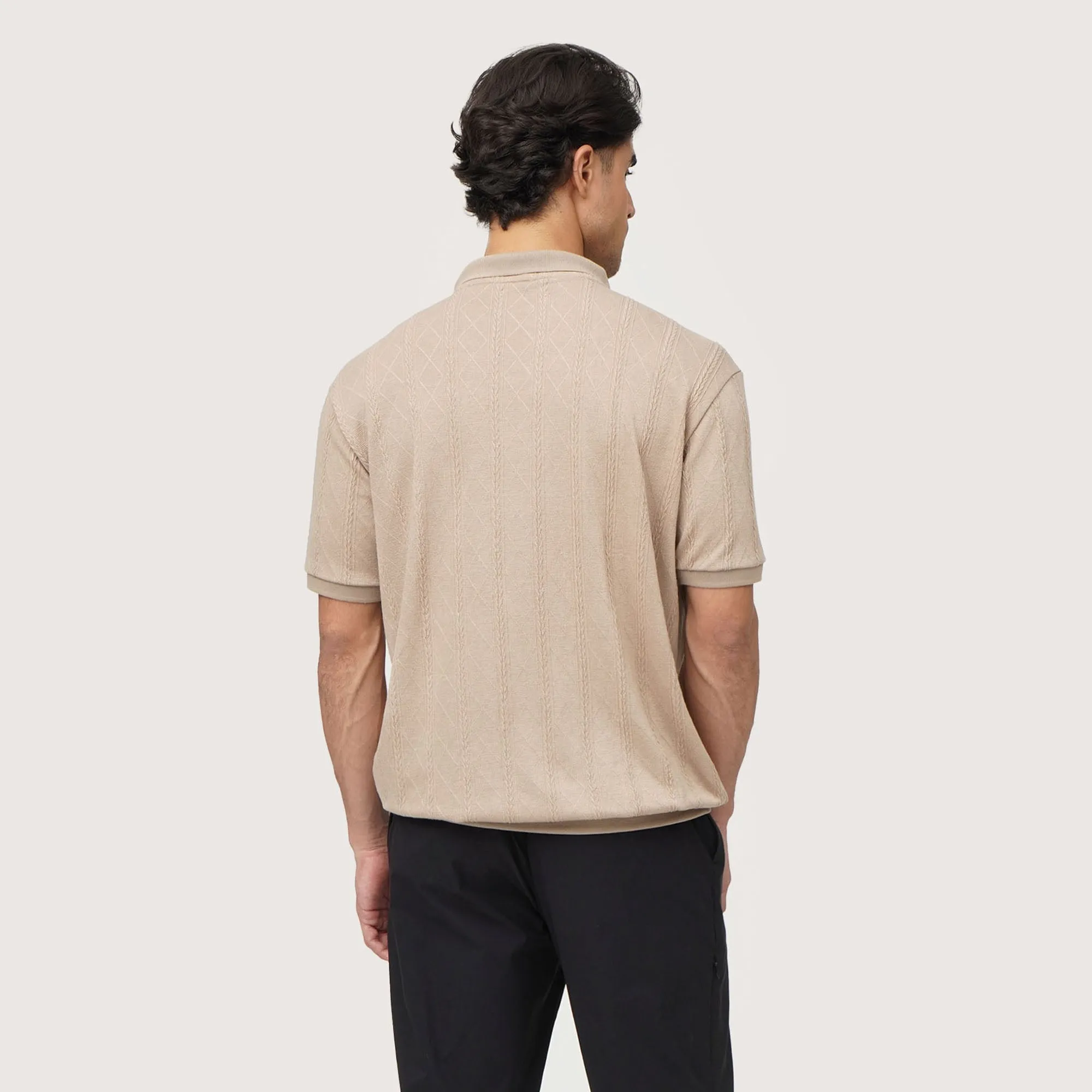 Relaxed Fit Knit Polo