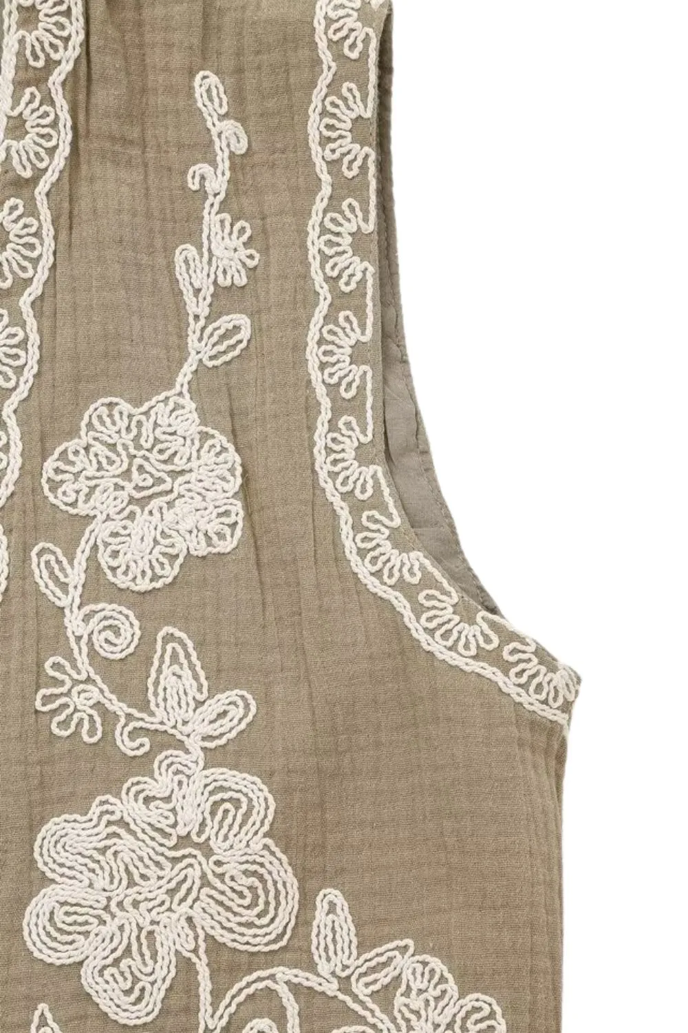 'Ruby' Short Embroidered Tank Top