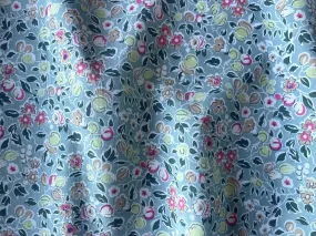 Semi-Sheer Flowering & Fruiting Trees Delicate Pistachio Green Organic Cotton Voile (Made in Italy)
