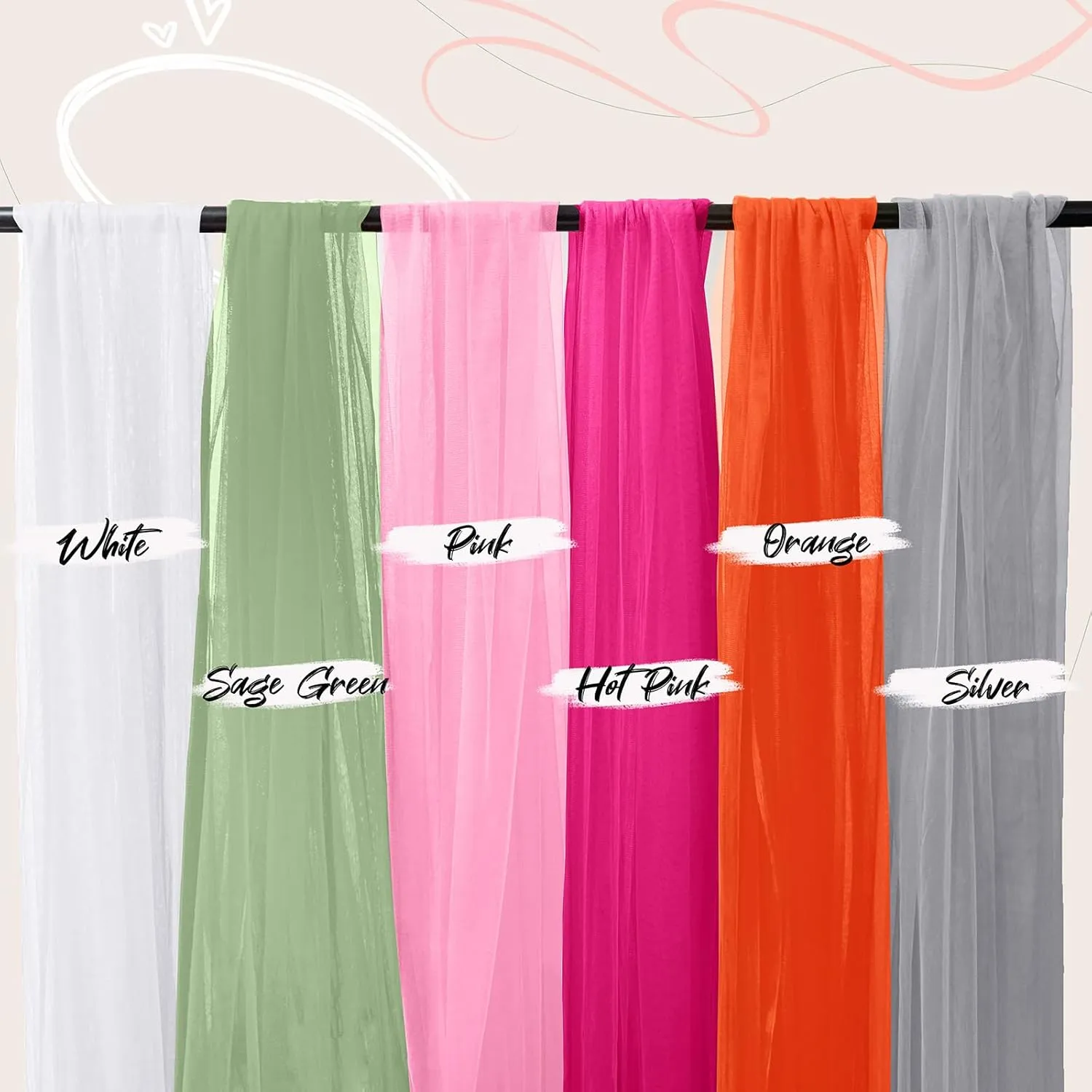 SiinvdaBZX White Tulle Fabric Rolls, 54 Inch x 10 Yards (30 Ft) Soft Drape Tulle Netting Fabric for DIY Craft Tutu Skirt Bridal Veil Wedding Party Table Skirt Ceiling Decor