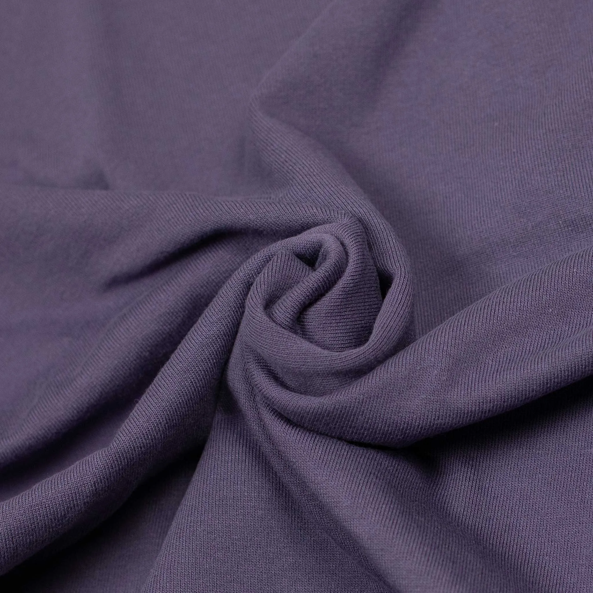 Soft cotton crewneck pocket tee in deep purple