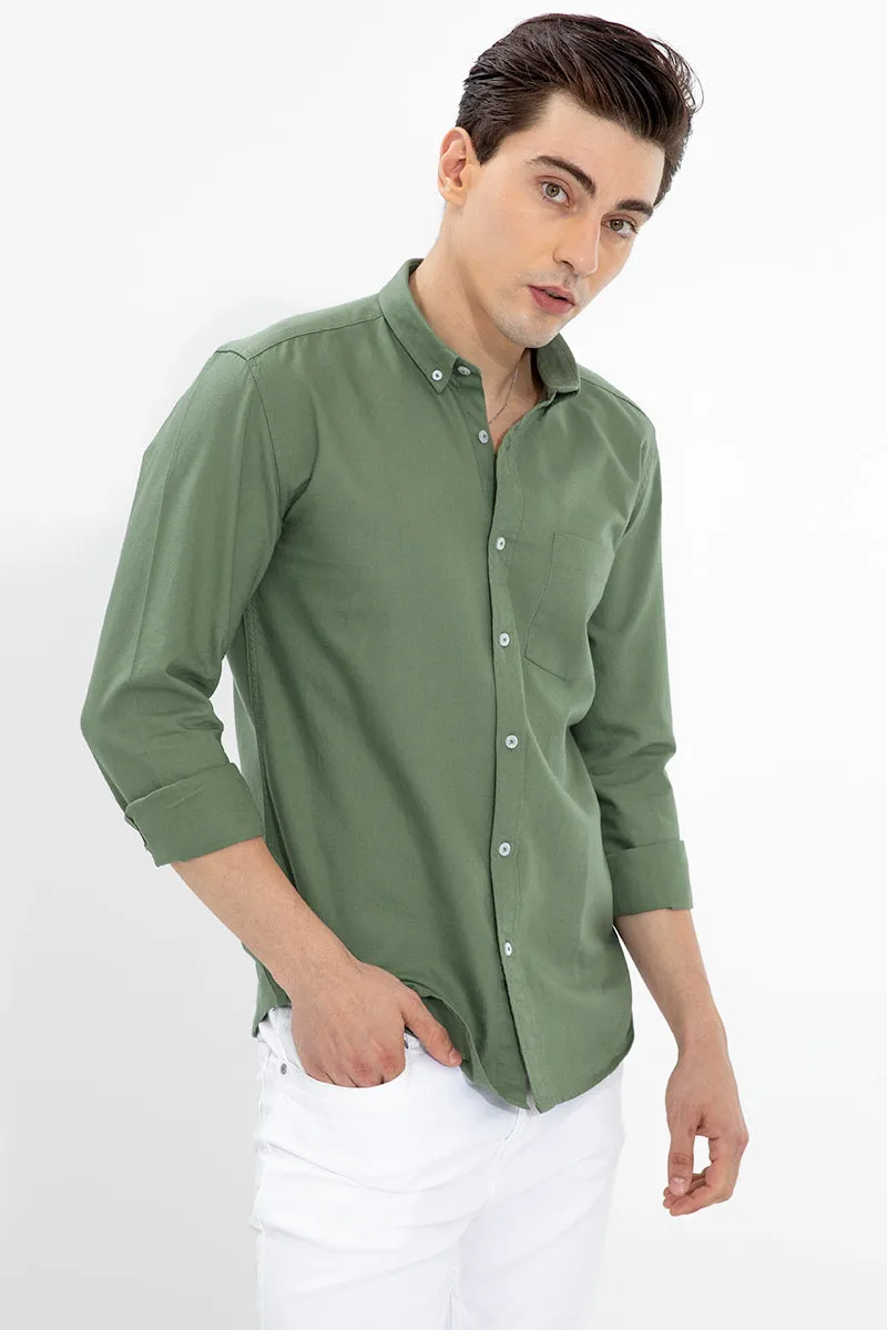Soft-Hue Green Shirt