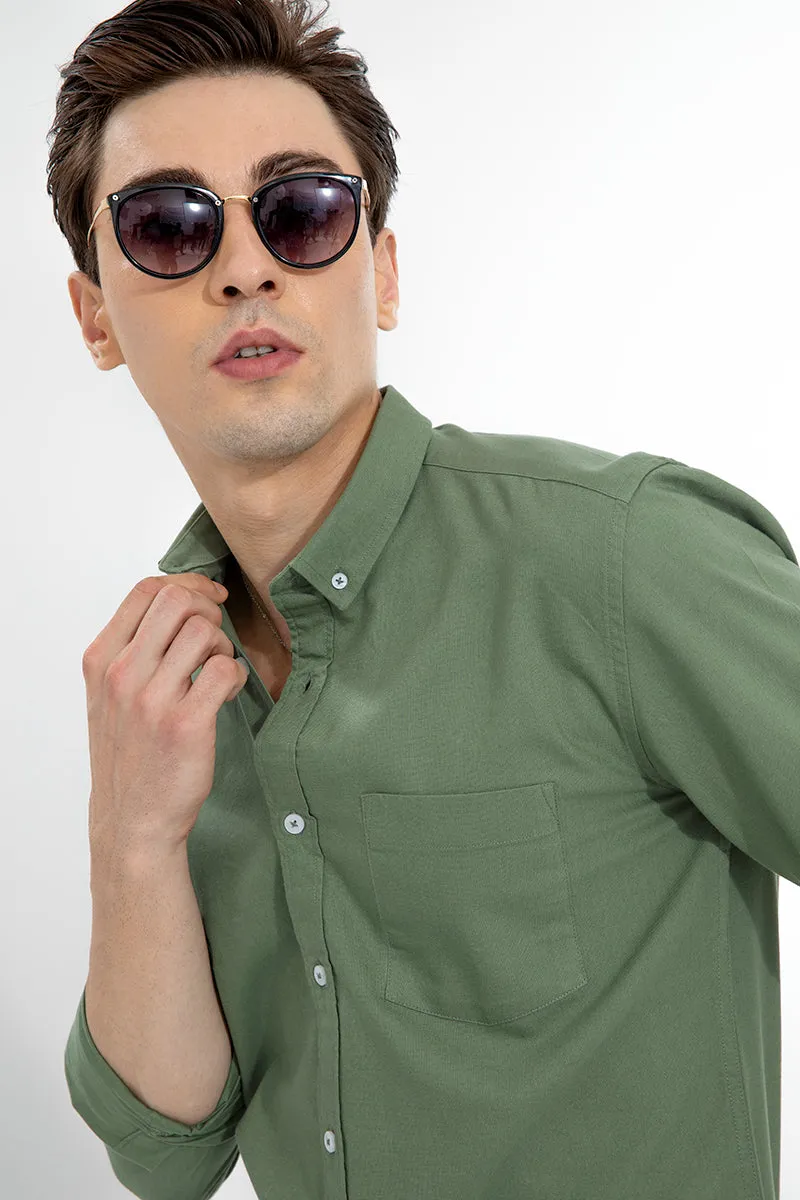 Soft-Hue Green Shirt