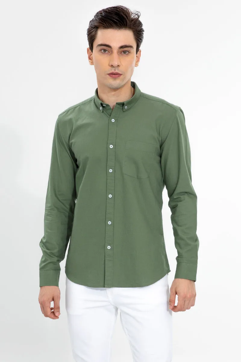Soft-Hue Green Shirt