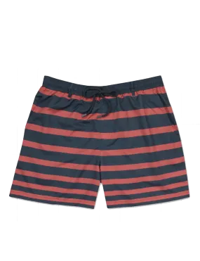 Stripe Fade Harbor Swim Trunk Navy/Red