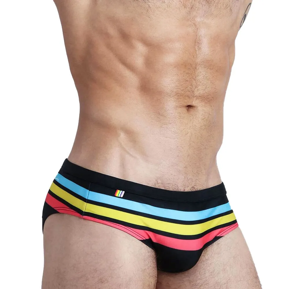 Striped Swim Briefs