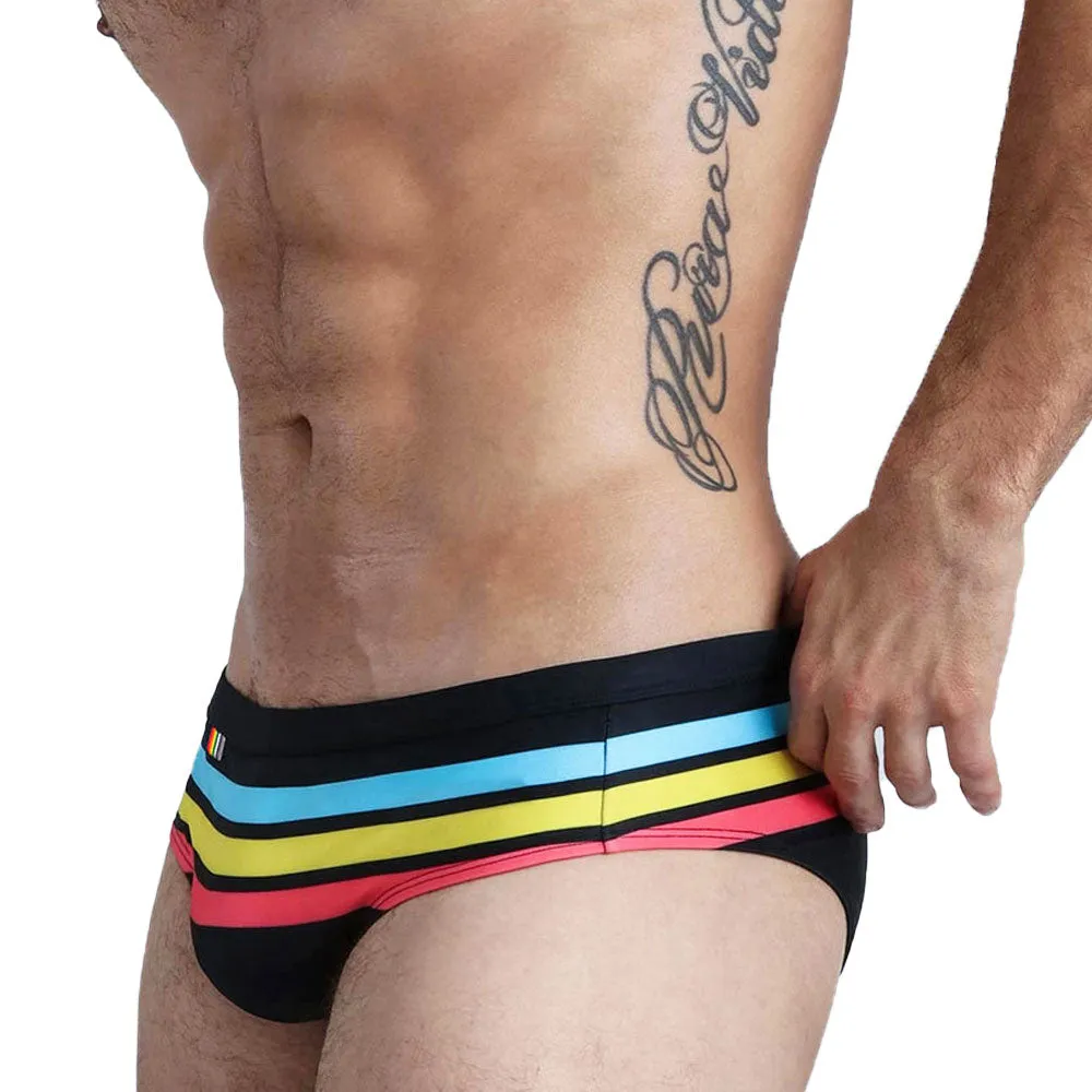 Striped Swim Briefs