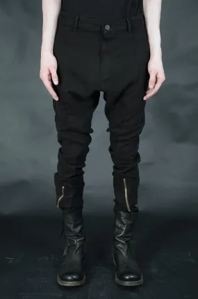 STRUCTURED COTTON SLIM FIT TROUSERS 70