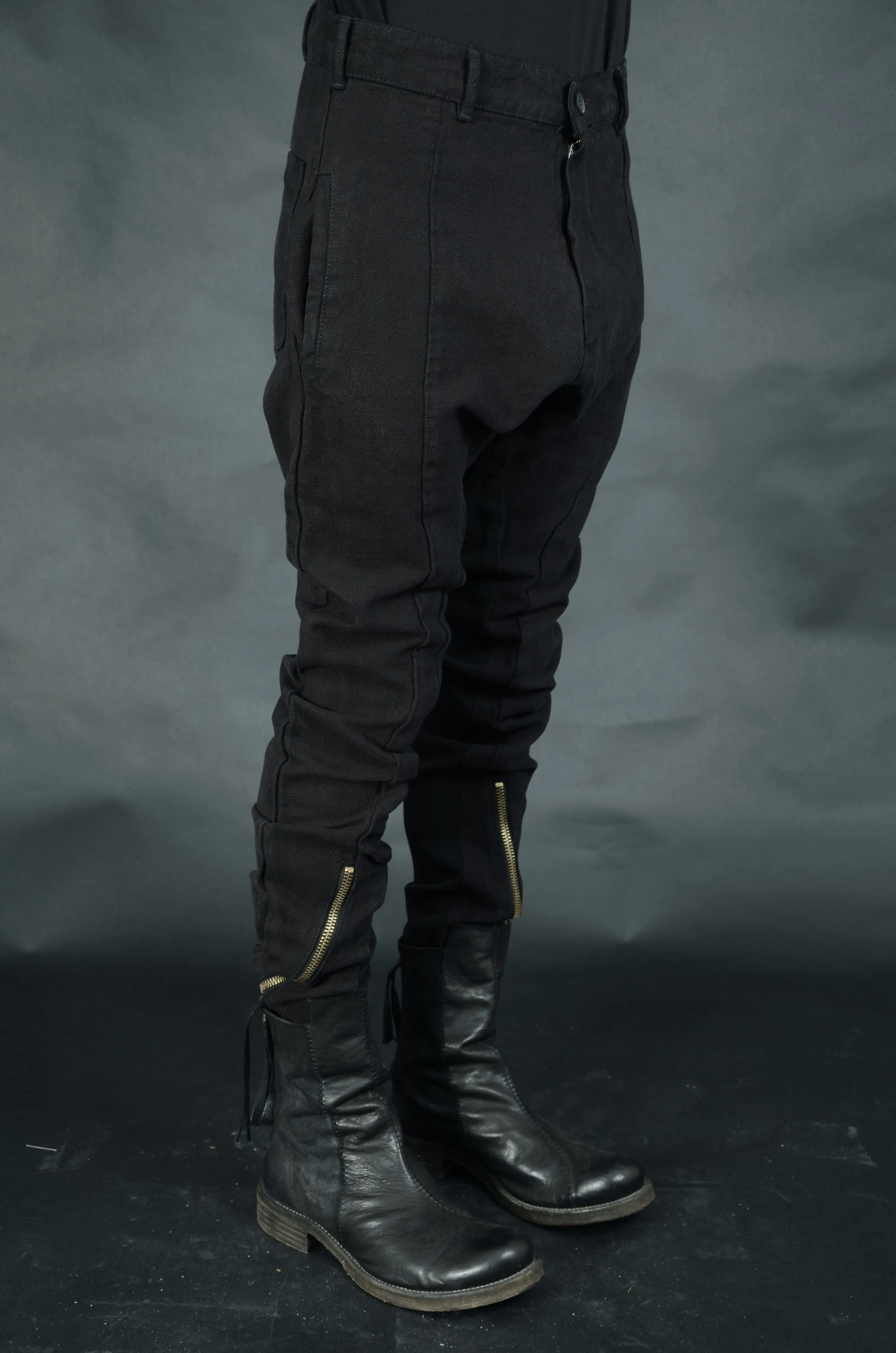STRUCTURED COTTON SLIM FIT TROUSERS 70