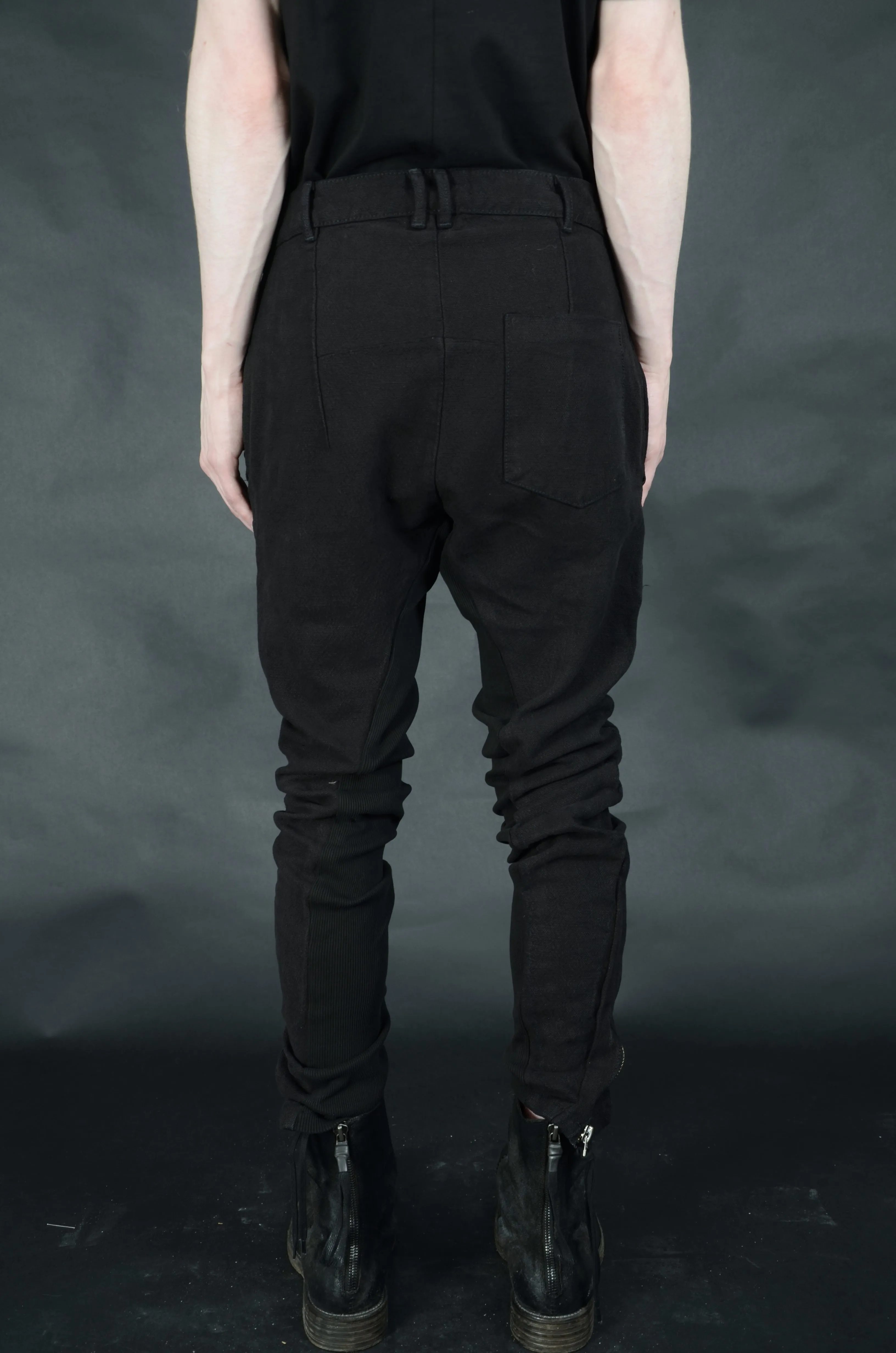 STRUCTURED COTTON SLIM FIT TROUSERS 70