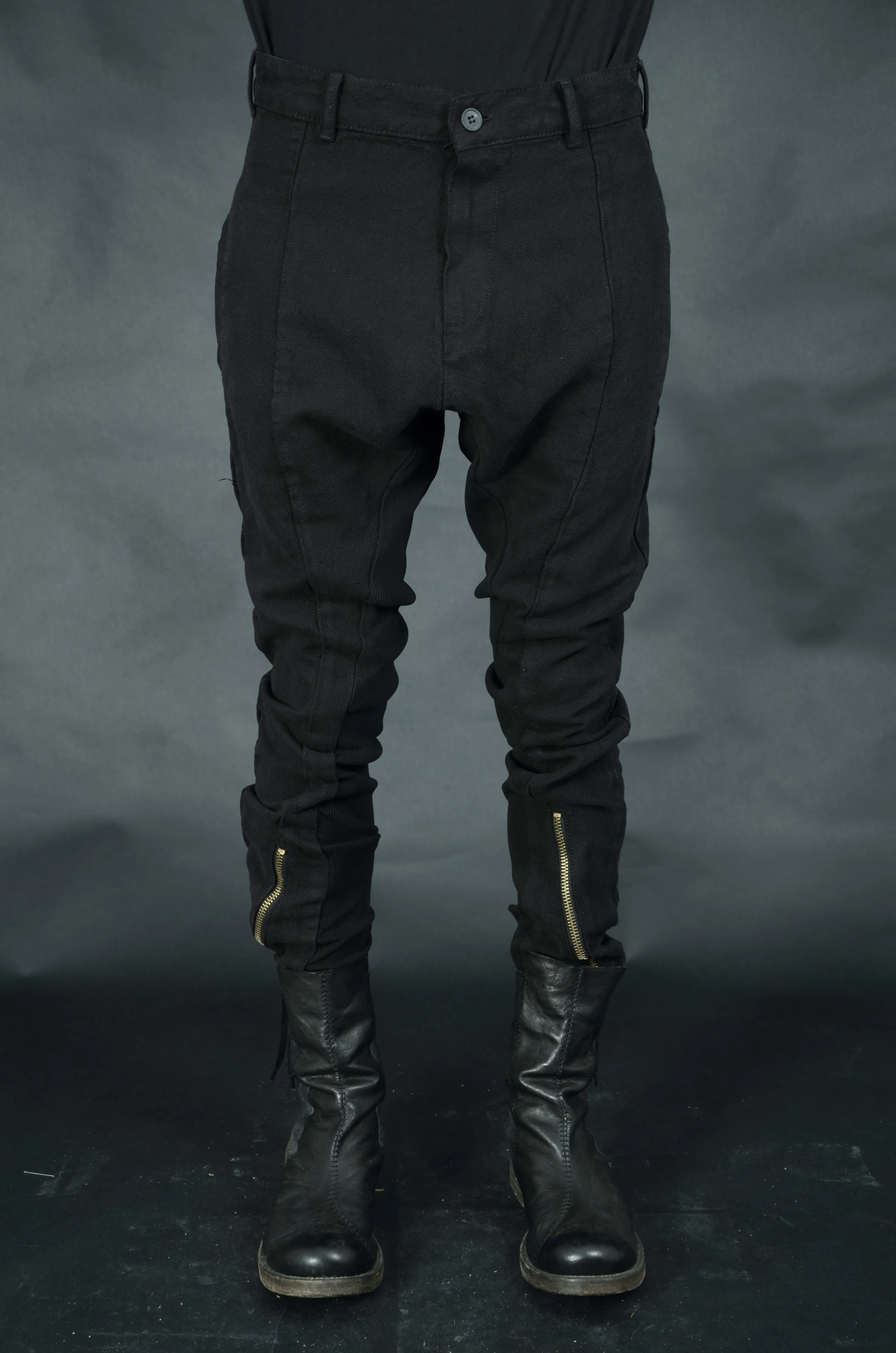 STRUCTURED COTTON SLIM FIT TROUSERS 70