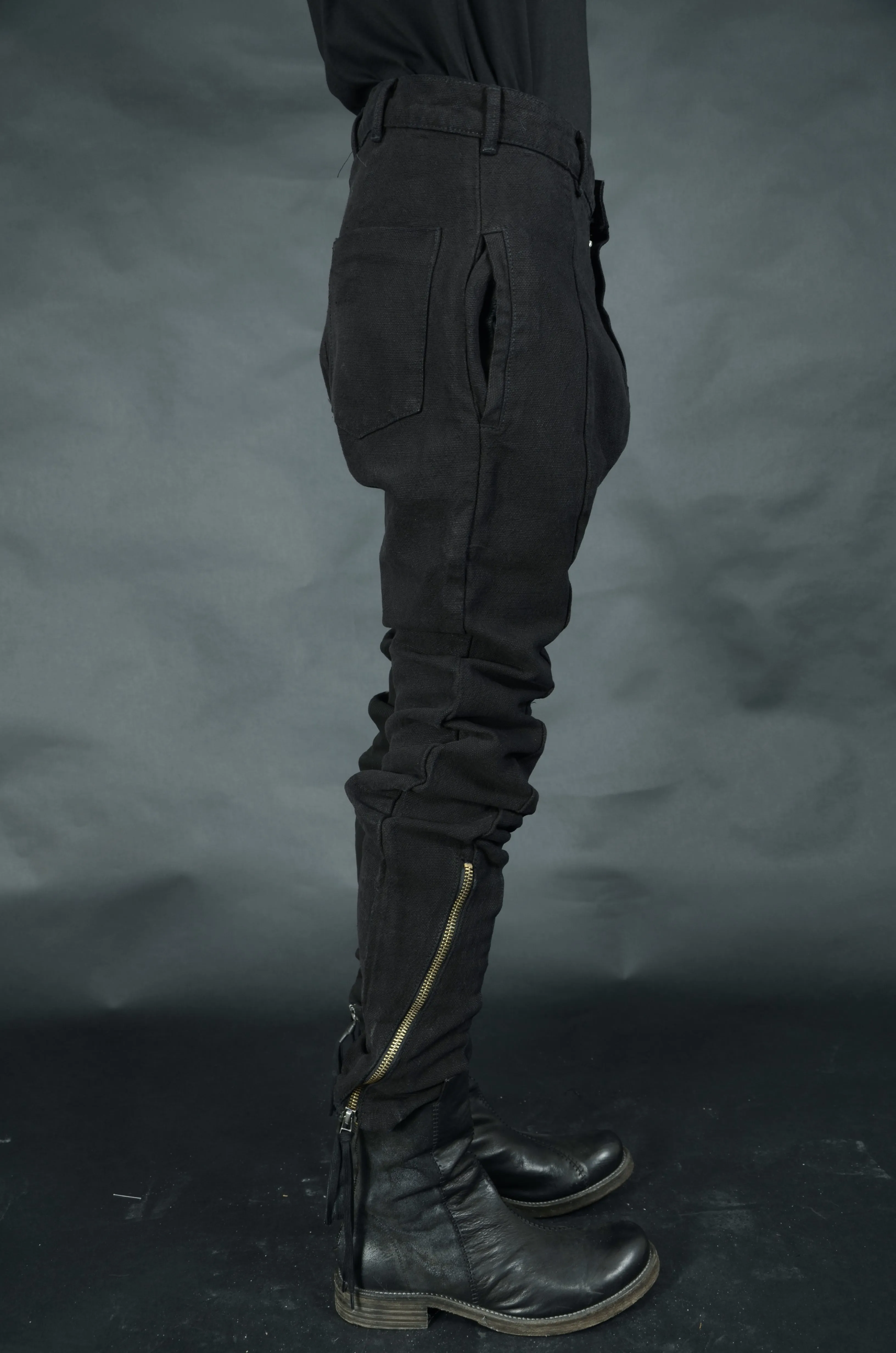 STRUCTURED COTTON SLIM FIT TROUSERS 70