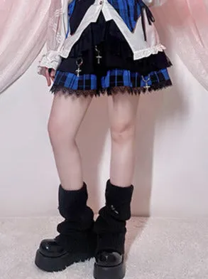 Suit Set Complete Check Vest Pants Skirt Shirt Prince