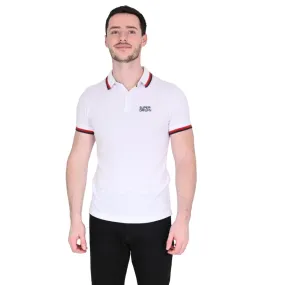 Superdry Mens Sportswear Relaxed Tipped Polo Brilliant White