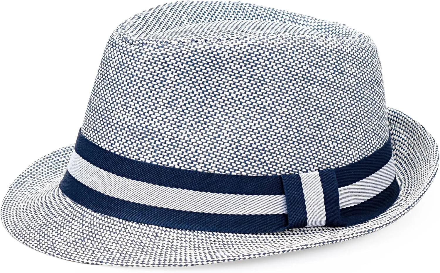 thuizen Hawaiian Casual Holiday Panama Fedora Straw Visor Sun Hat with Striped Braided Band