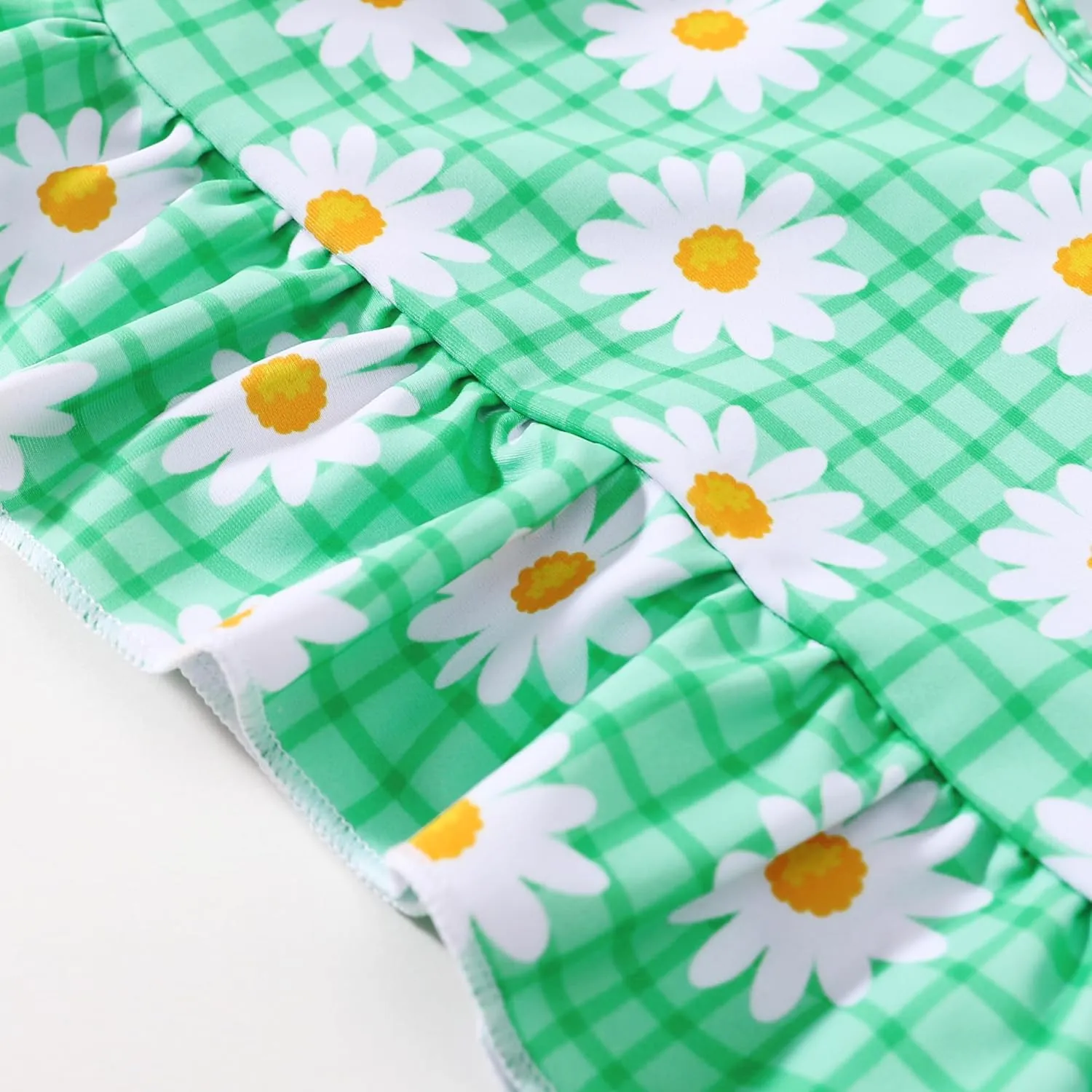 Toddler Baby Girls Swimsuit Cute Ruffle 2 Piece Tankni Top and Bikini Bottom Swimwear