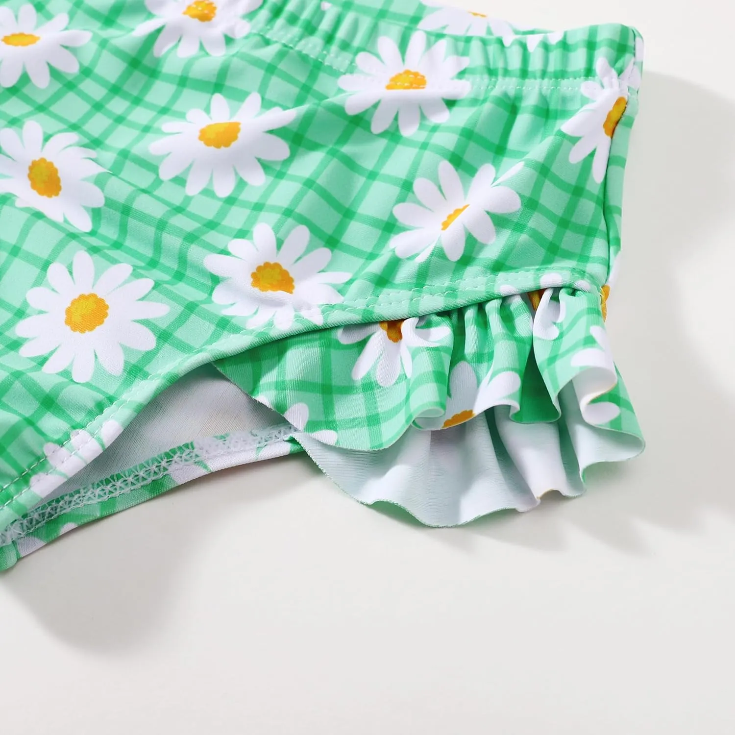Toddler Baby Girls Swimsuit Cute Ruffle 2 Piece Tankni Top and Bikini Bottom Swimwear