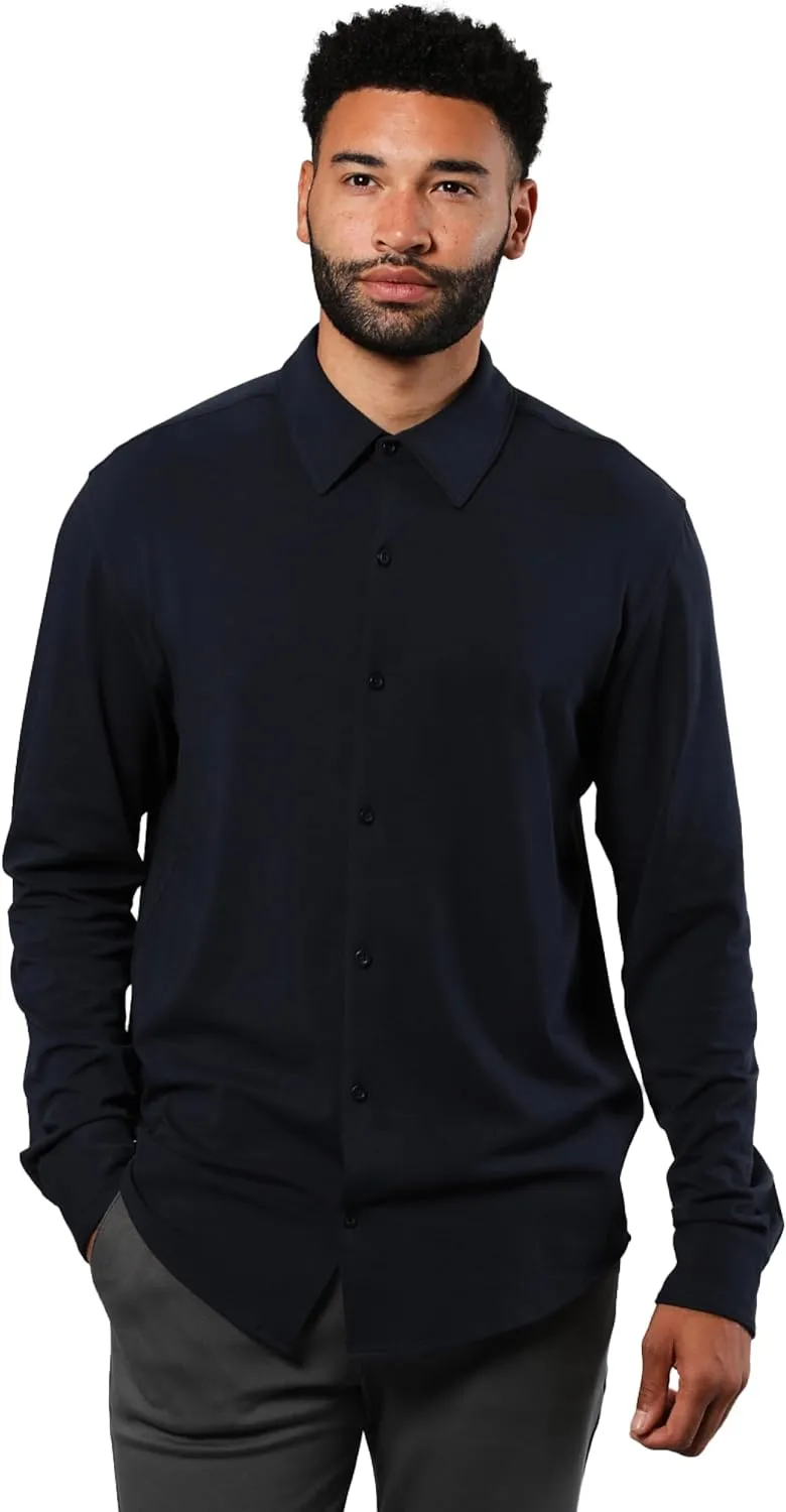 True Classic Men’s Long Sleeve Button Down Shirt - Casual Dress Shirts for Men, Quick Dry