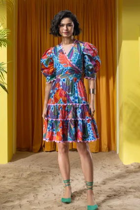 Vibrant and Striking Layered Dress