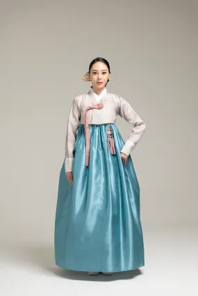 Vibrant Blue Silk Skirt & Jeogori