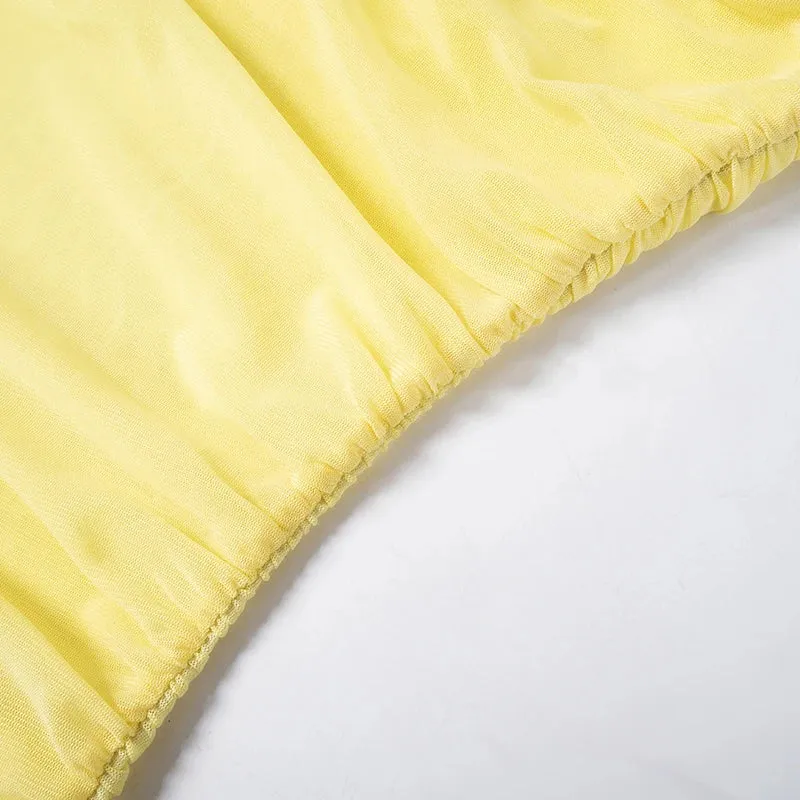 Vibrant Yellow Cami Top and Maxi Skirt Two-Piece Set