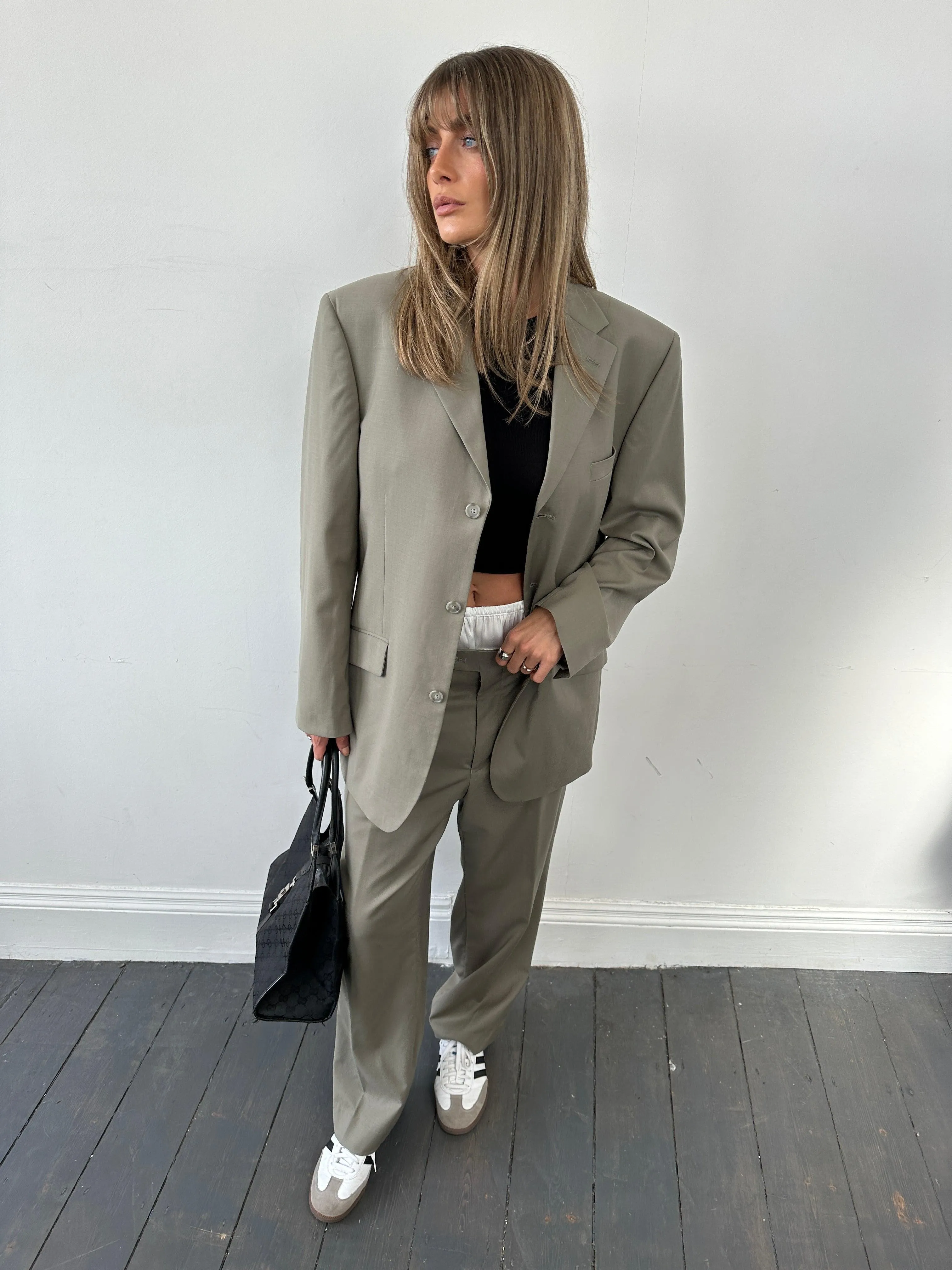 Vintage Wool Single Breasted Suit - 44R/W34