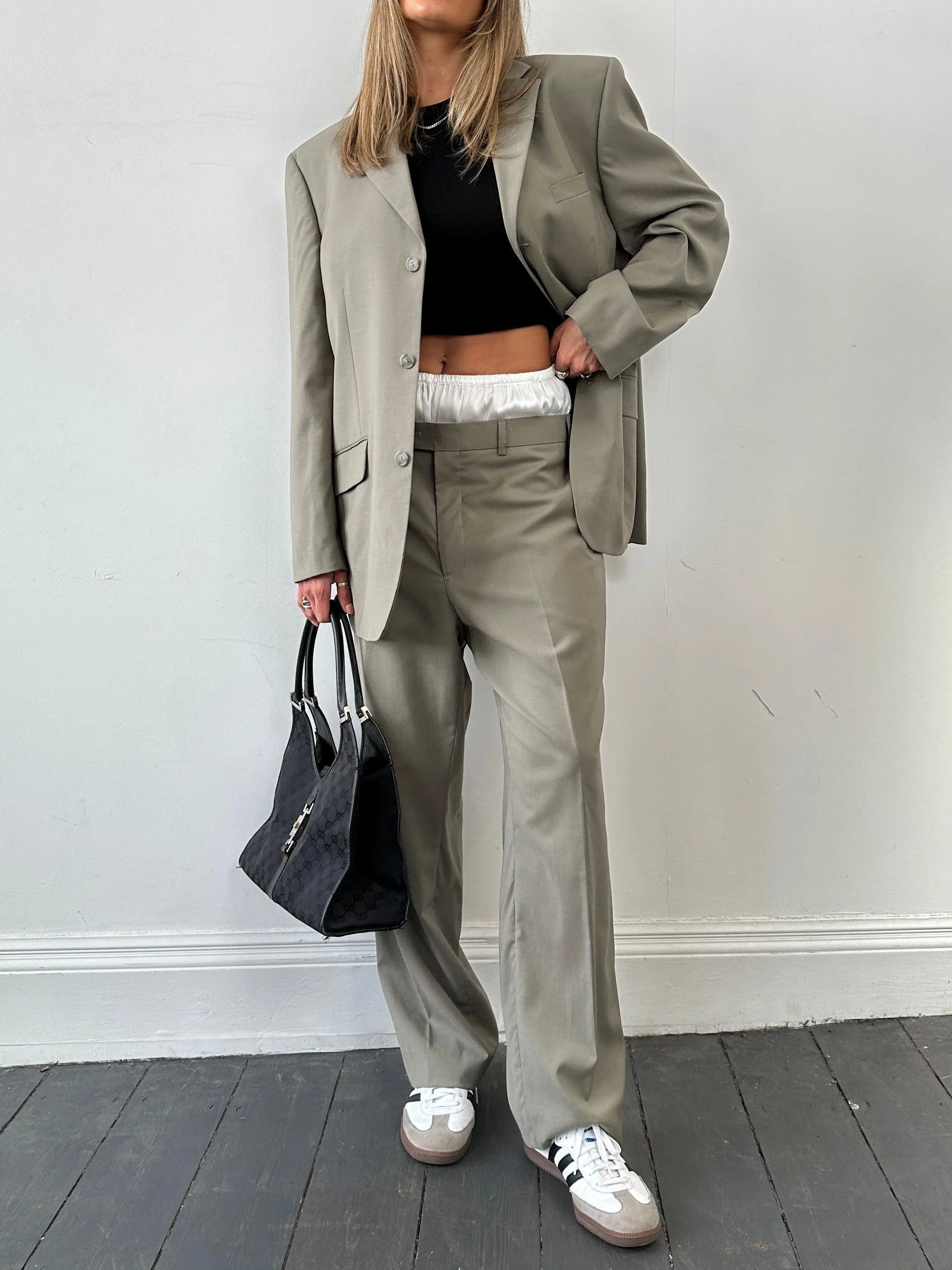 Vintage Wool Single Breasted Suit - 44R/W34
