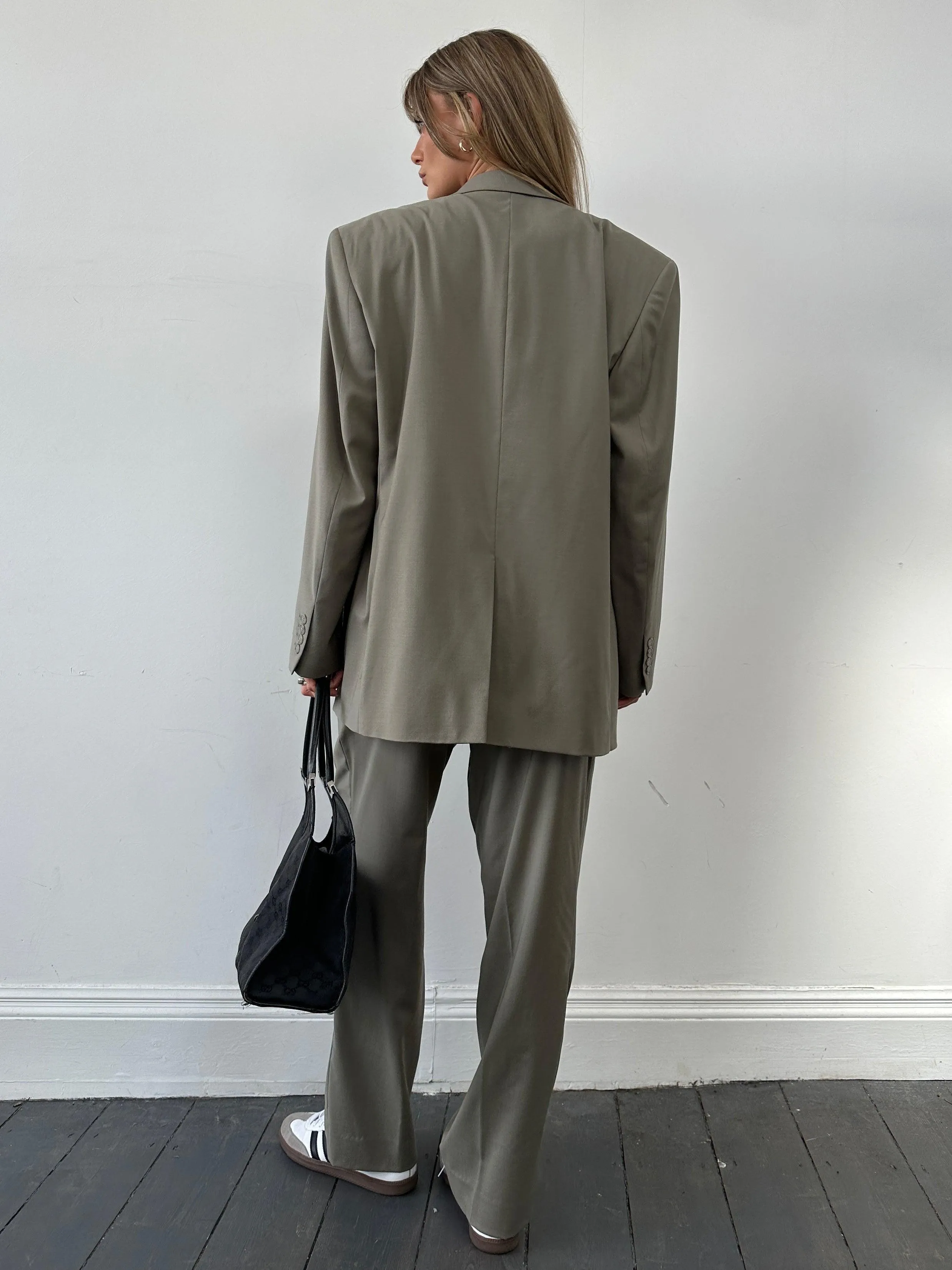 Vintage Wool Single Breasted Suit - 44R/W34