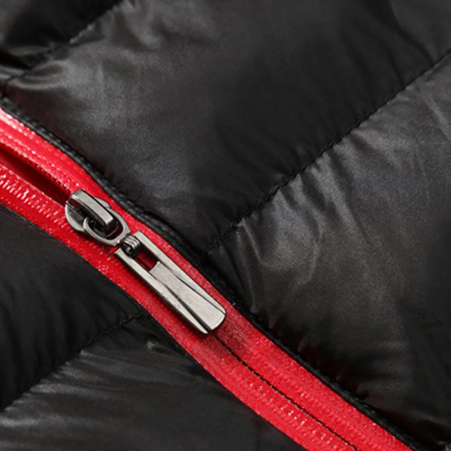 WENKOMG1 Mens Puffer Jacket Long Sleeve Lightweight Packable Outdoor Down Jacket Winter Fall Turtleneck Outerwear Coat