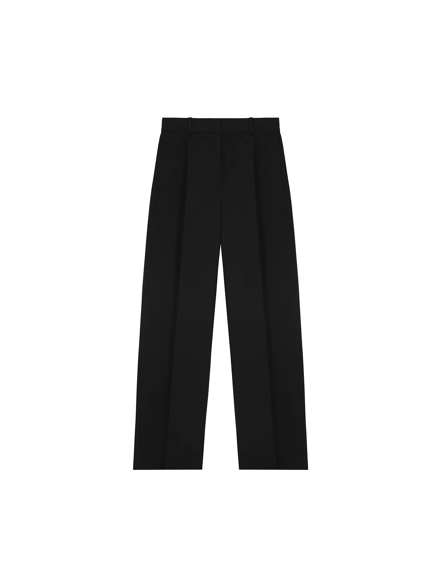 Women's Organic Cotton Tailored Trousers—black