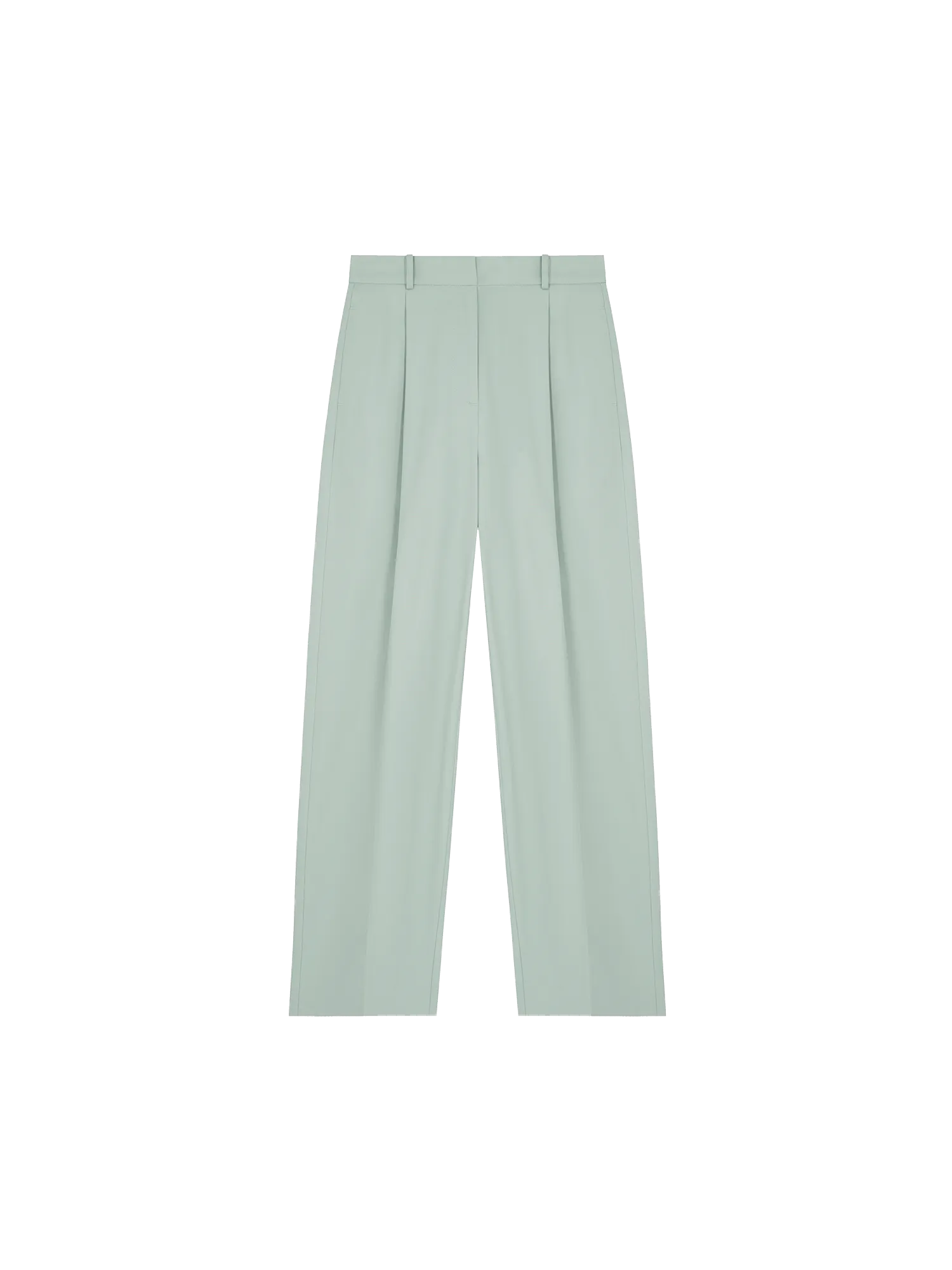 Women's Organic Cotton Tailored Trousers—Eucalyptus Blue