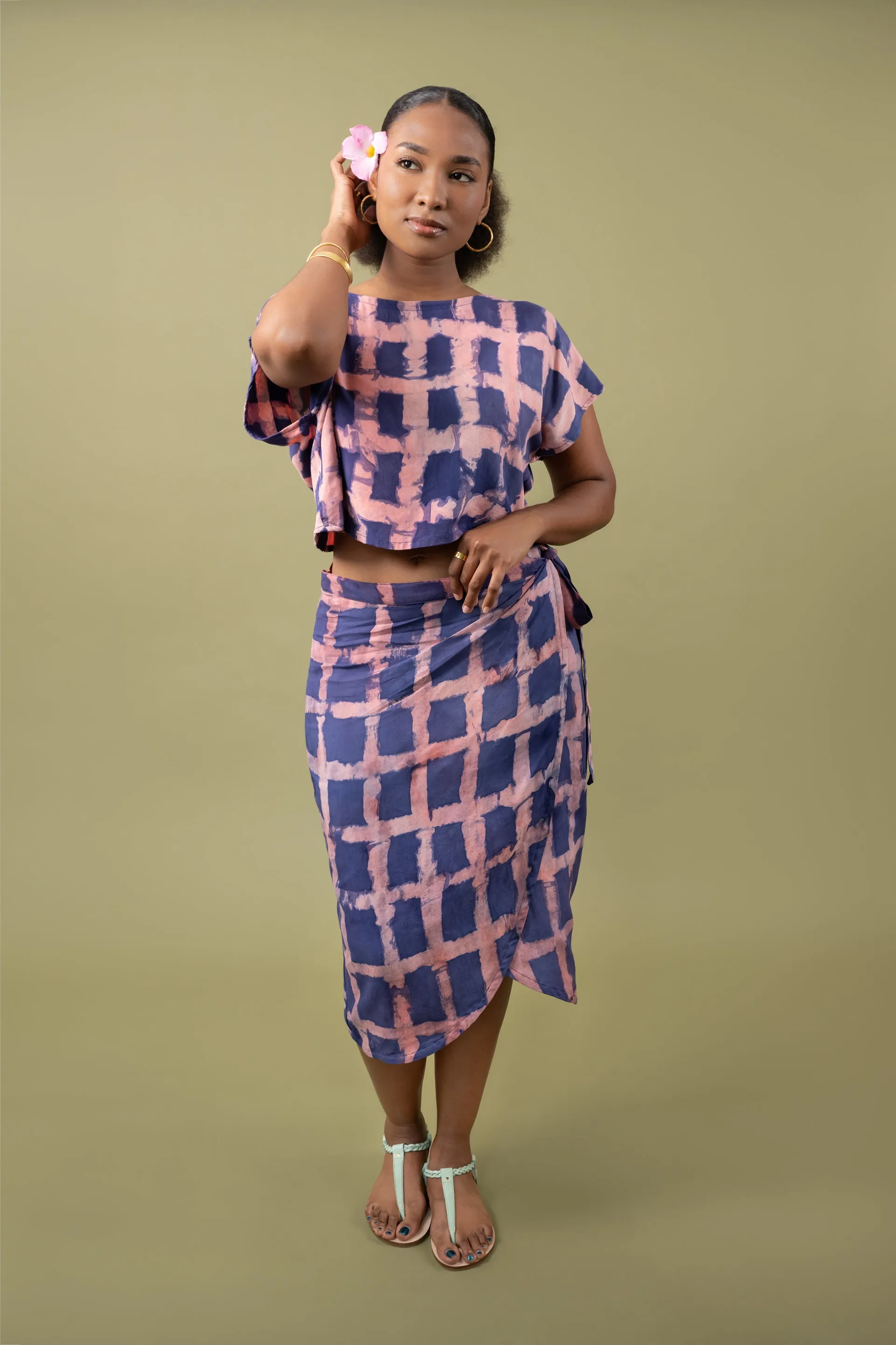 Wrap Skirt - Caribbean Lattice