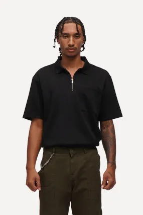 Zip-Up Relaxed Polo